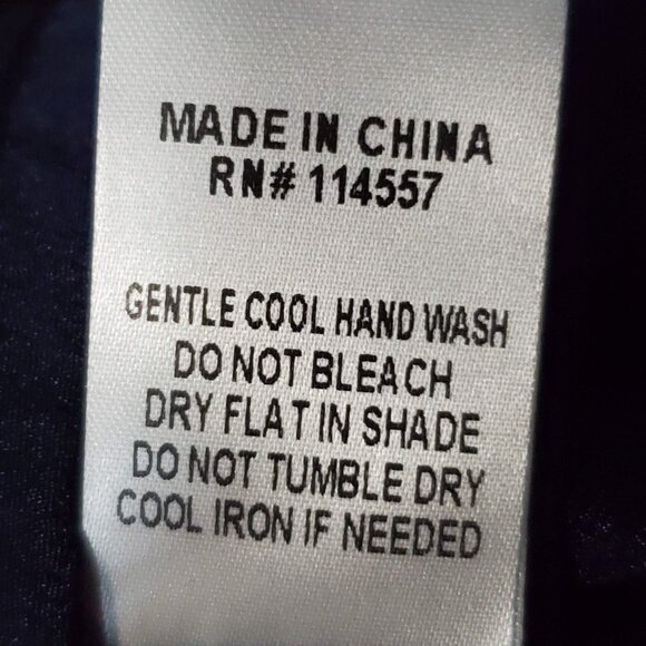 THML Navy Floral Long Sleeve, V Neck, Shirt Dress, M - Picture 8 of 10